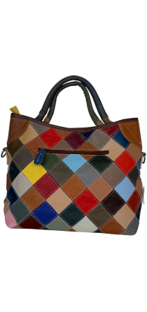 Geanta Dama Piele Naturala Multicolora Roxana G04503 [3]