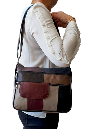 Geanta Dama Piele Naturala Multicolora Ruxandra G04532 [5]