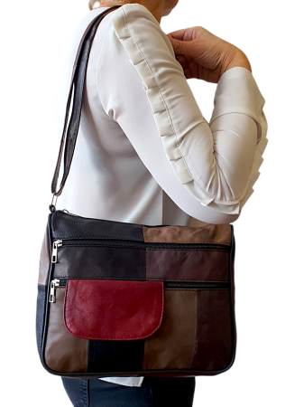 Geanta Dama Piele Naturala Multicolora Ruxandra G04552 [5]