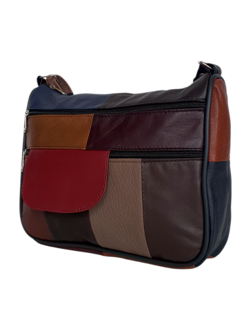 Genti De Dama - Geanta Dama Piele Naturala Multicolora Ruxandra G04659