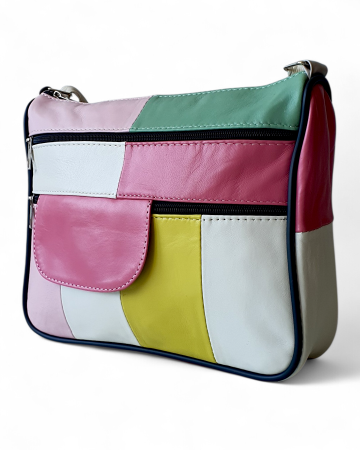 Genti De Dama - Geanta Dama Piele Naturala Multicolora Ruxandra G04752