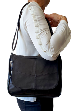 Geanta Dama Piele Naturala Neagra Magda G04523 [6]