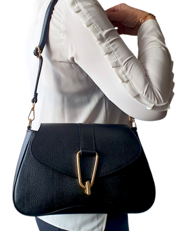 Geanta Dama Piele Naturala Neagra Mona G04017 [6]