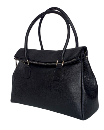 Genti De Dama - Geanta Dama Piele Naturala Neagra Monica G04138