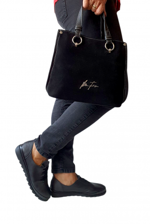Geanta Dama Piele Naturala Negru Silvia V. Fabbiano G04424 [4]
