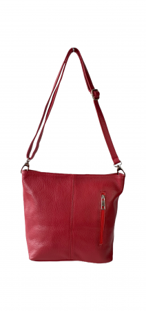 Genti De Dama - Geanta Dama Piele Naturala Rosie Bie G02728