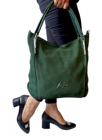 Geanta Dama Piele Naturala Verde Flexy G03254 [4]