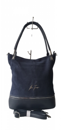 Genti De Dama - Geanta Dama Piele Naturala Bleumarin Alina G04120