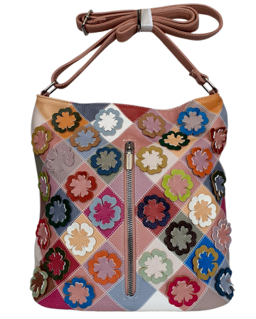 Genti De Dama - Geanta Dama Silvia Rosa Multicolora Fiora G04743