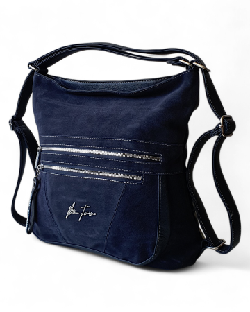 Genti De Dama - Geanta-Rucsac Dama Piele Naturala Bleumarin Iulia  V. Fabbiano G04744