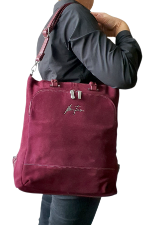 Geanta-Rucsac Dama Piele Naturala Grena Mada G04569 [4]