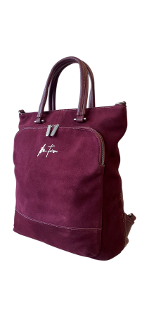 Geanta-Rucsac Dama Piele Naturala Grena Mada G04569 [2]