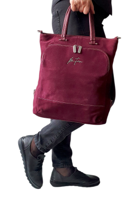 Geanta-Rucsac Dama Piele Naturala Grena Mada G04569 [6]