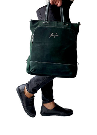 Geanta-Rucsac Dama Piele Naturala Verde Mada G04548 [6]
