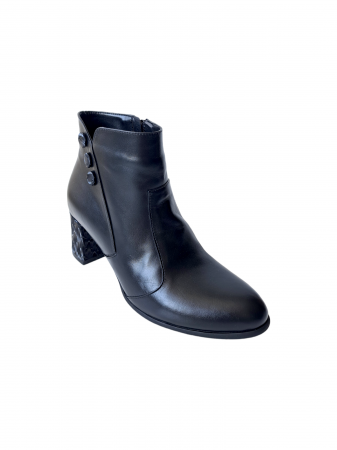Ghete dama piele - Ghete Dama Piele Naturala Moda Prosper Negre Jamelia D03035