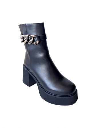Ghete Dama Piele Naturala Perlla Negre Anaisa D03030 [1]