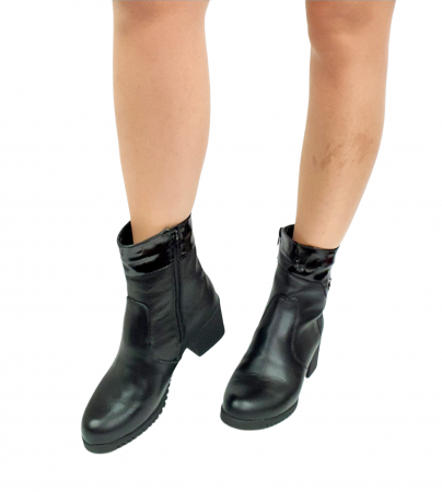 Ghete Dama Piele Naturala Nicolis Negre Zenaida D02959 [4]