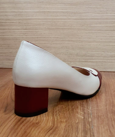 Pantofi cu toc Piele Naturala Bej Moda Prosper Simina D02649 [1]