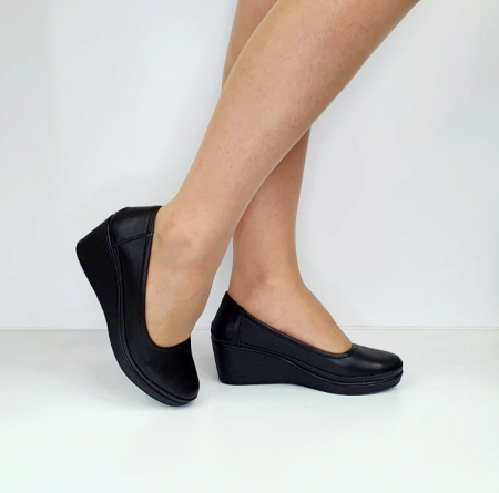 Pantofi Dama Piele Naturala Negri Dena D02801 [1]