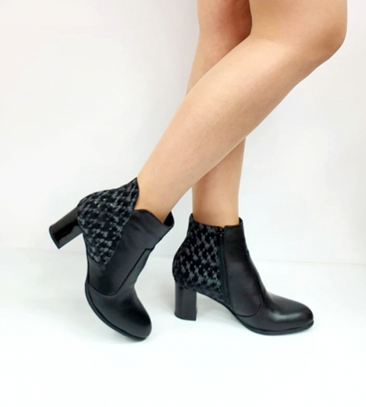 Ghete Dama Piele Naturala Moda Prosper Negre Patrizia D02845 [1]