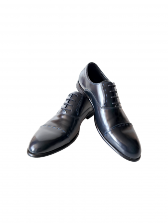 Pantofi barbati piele - Pantofi Barbati Piele Naturala Bleumarin Marcu B00208