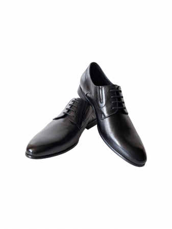 Incaltaminte Barbati Piele - Pantofi Barbati Piele Naturala Negri Grig B00200