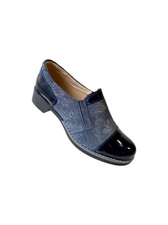Pantofi Casual Piele Naturala Nicolis Bleumarin Lucille D02982 [2]