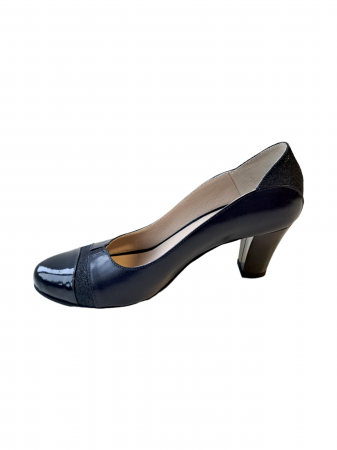 Pantofi cu toc Piele Naturala Moda Prosper Bleumarin Zera D02999 [2]