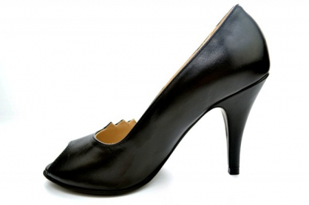 Pantofi cu toc Piele Naturala Negri Guban Brunella D01147 [3]