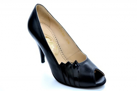 Pantofi cu toc Piele Naturala Negri Guban Brunella D01147 [4]
