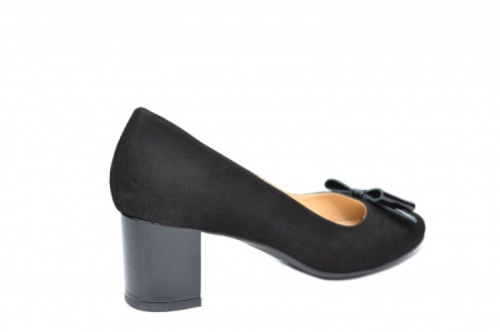 Pantofi cu toc Piele Naturala Guban Negri Adela D01913 [3]