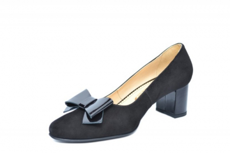 Pantofi cu toc Piele Naturala Guban Negri Adela D01913 [2]
