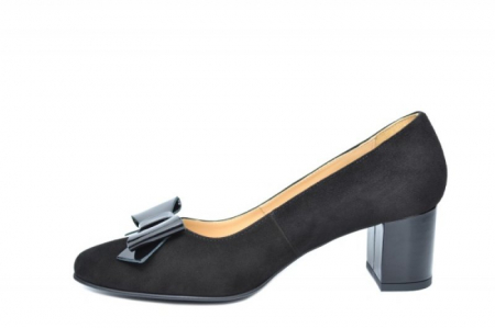 Pantofi cu toc Piele Naturala Guban Negri Adela D01913 [1]