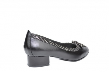 Pantofi cu toc Piele Naturala Negri Moda Prosper Adina D01909 [3]
