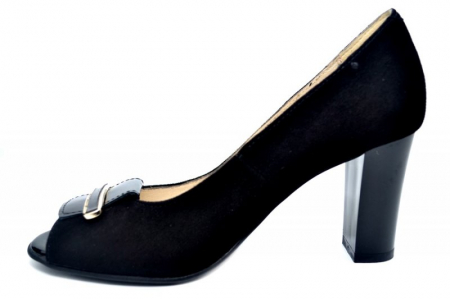 Pantofi Dama Piele Naturala Negri Perlla Belinda D01683 [1]