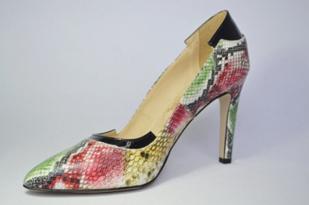 Pantofi cu toc Piele Naturala Guban Multicolori Bena D00646 [2]