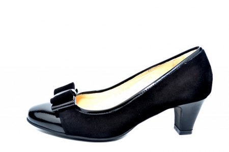 Pantofi cu toc Piele Naturala Negri Guban Larissa D01811 [1]