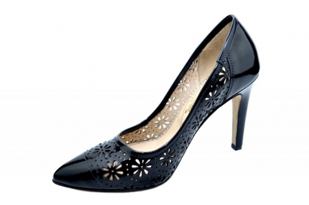 Pantofi cu toc Piele Naturala Negri Guban Sandra D01573 [2]