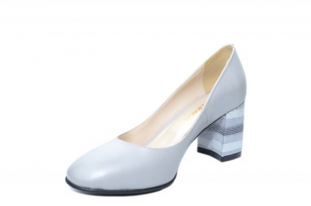 Pantofi cu toc Piele Naturala Gri Moda Prosper Hortensia D02026 [2]