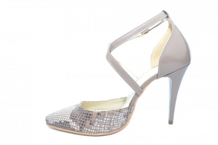 Pantofi Dama Piele Naturala Grej Perlla Jayne D01861 [1]