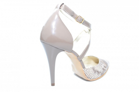 Pantofi Dama Piele Naturala Grej Perlla Jayne D01861 [3]