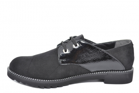 Pantofi Oxford Piele Naturala Negri Perlla Jess D02079 [1]