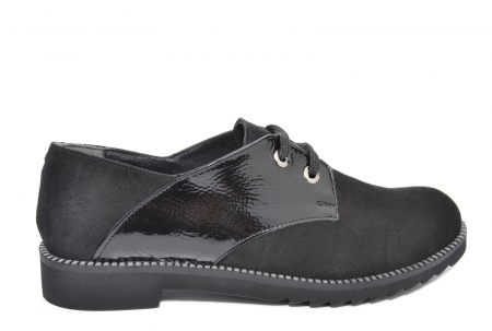 Pantofi Oxford Piele Naturala Negri Perlla Jess D02079 [2]