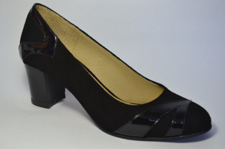 Pantofi cu toc Piele Naturala Negri Veli D00497 [4]
