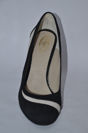 Pantofi cu toc Piele Naturala Negri Vela D00614 [4]