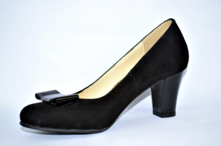 Pantofi cu toc Piele Naturala Negri Rela D00893 [2]