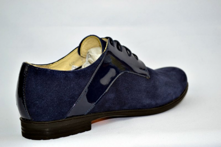 Pantofi Oxford Piele Naturala Bleumarin Viki D00897 [1]