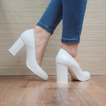 Pantofi cu toc din piele - Pantofi cu toc Piele Naturala Moda Prosper Prisca D02471