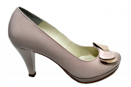 Oferte Incaltaminte - Pantofi cu toc Piele Naturala Nude Yolanda D01333