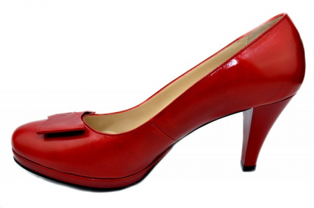 Pantofi cu toc Piele Naturala Rosii Yolanda D01336 [3]